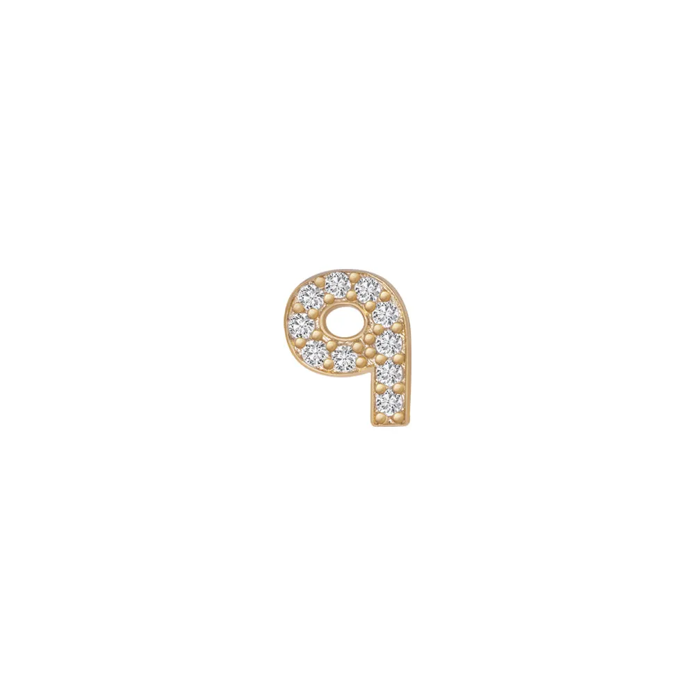 SKINNY SILVER 9  CHARM (YELLOW)