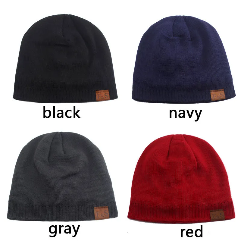 Skullies Beanies Men Knitted Hat Winter Hats For Men Women Cap Winter Beanie Hat Gorro Thick Warm Bonnet Men's Winter Cap