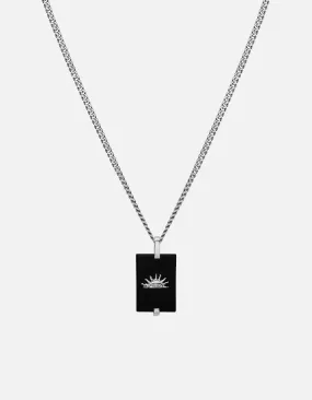 Sol Onyx Necklace, Sterling Silver