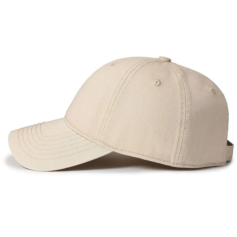 Solid All Cotton Baseball Cap Men Women Brand Bone Snapback Soft Material Dad Hat Fashion Trucker Caps Gorras Hip Hop