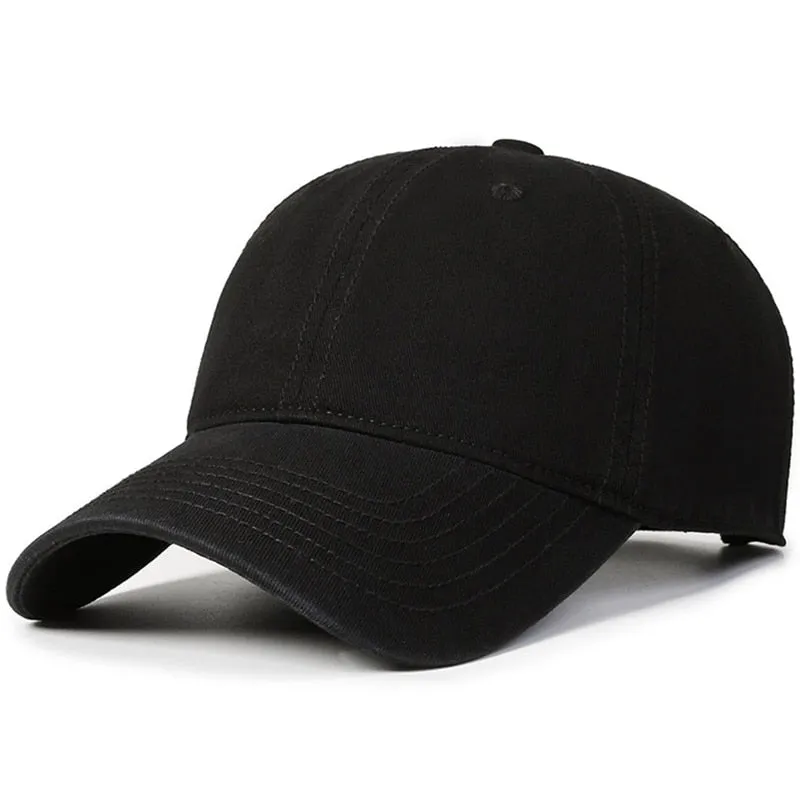 Solid All Cotton Baseball Cap Men Women Brand Bone Snapback Soft Material Dad Hat Fashion Trucker Caps Gorras Hip Hop
