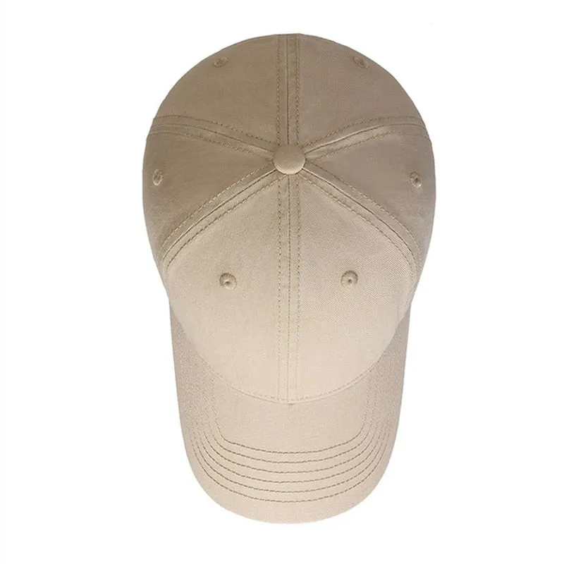 Solid All Cotton Baseball Cap Men Women Brand Bone Snapback Soft Material Dad Hat Fashion Trucker Caps Gorras Hip Hop