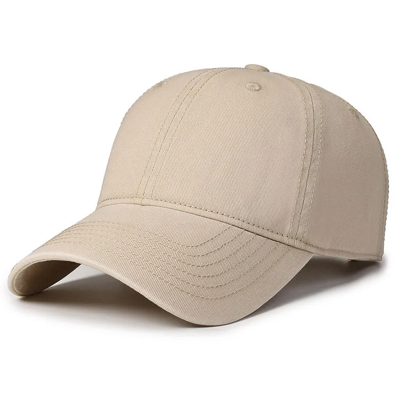 Solid All Cotton Baseball Cap Men Women Brand Bone Snapback Soft Material Dad Hat Fashion Trucker Caps Gorras Hip Hop