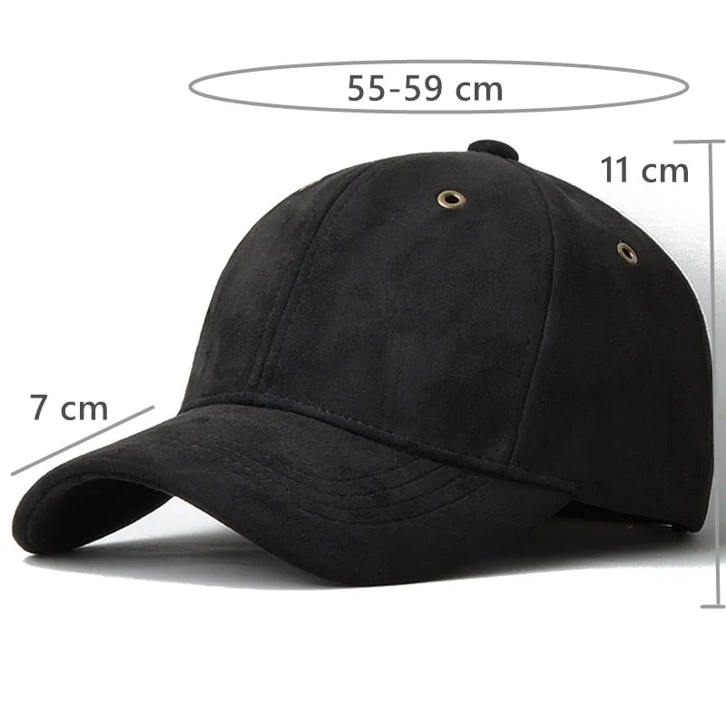 Solid Suede Brand Baseball Caps for Men Women Hip Hop Snapback Bone Gorras Casquette Homme Dad Hat Trucker Cap