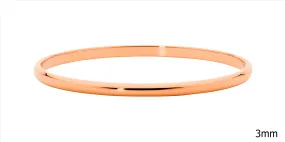 Stainless Steel Rose Gold Ip Plating 3Mm Bangle