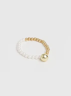 Stella   Gemma - Bracelet Bead/Pearl Gold