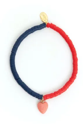 Stone Heart Beaded Bracelet