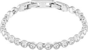 Swarovski  Rhodium White Large Crystal Tennis Bracelet One Size