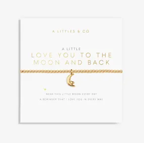 The Love You To The Moon and Back Bracelet in Gold