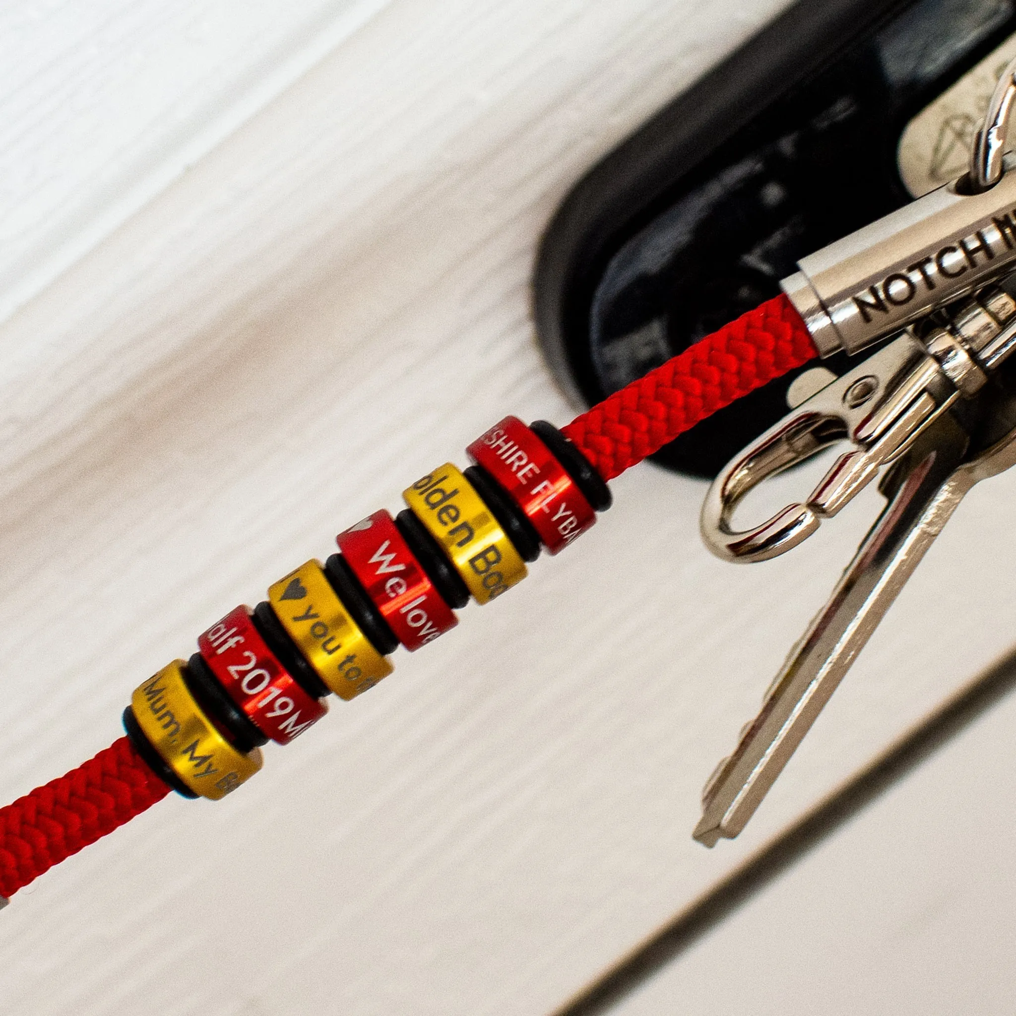This Woman Runs OceanYarn NOTCH Bracelet - Coral Crush with Brass Clasp