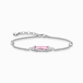 Thomas Sabo Bracelet - Pink And White Stones - Silver