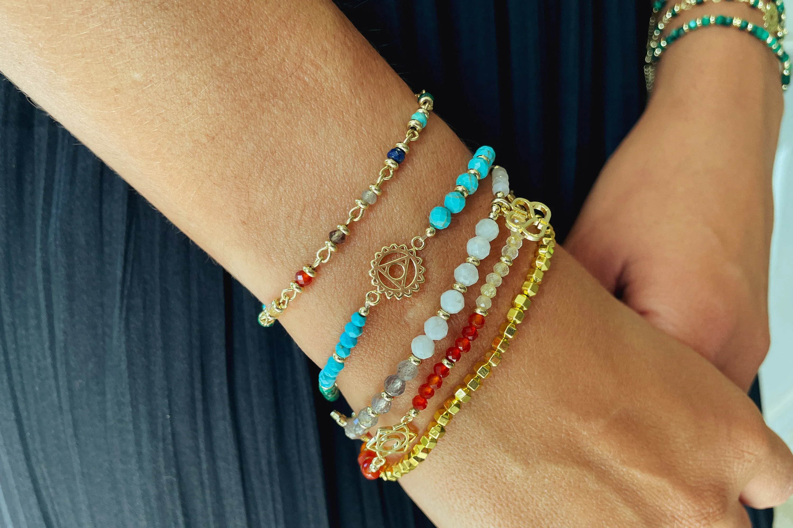 Throat Chakra Gemstone Bracelet