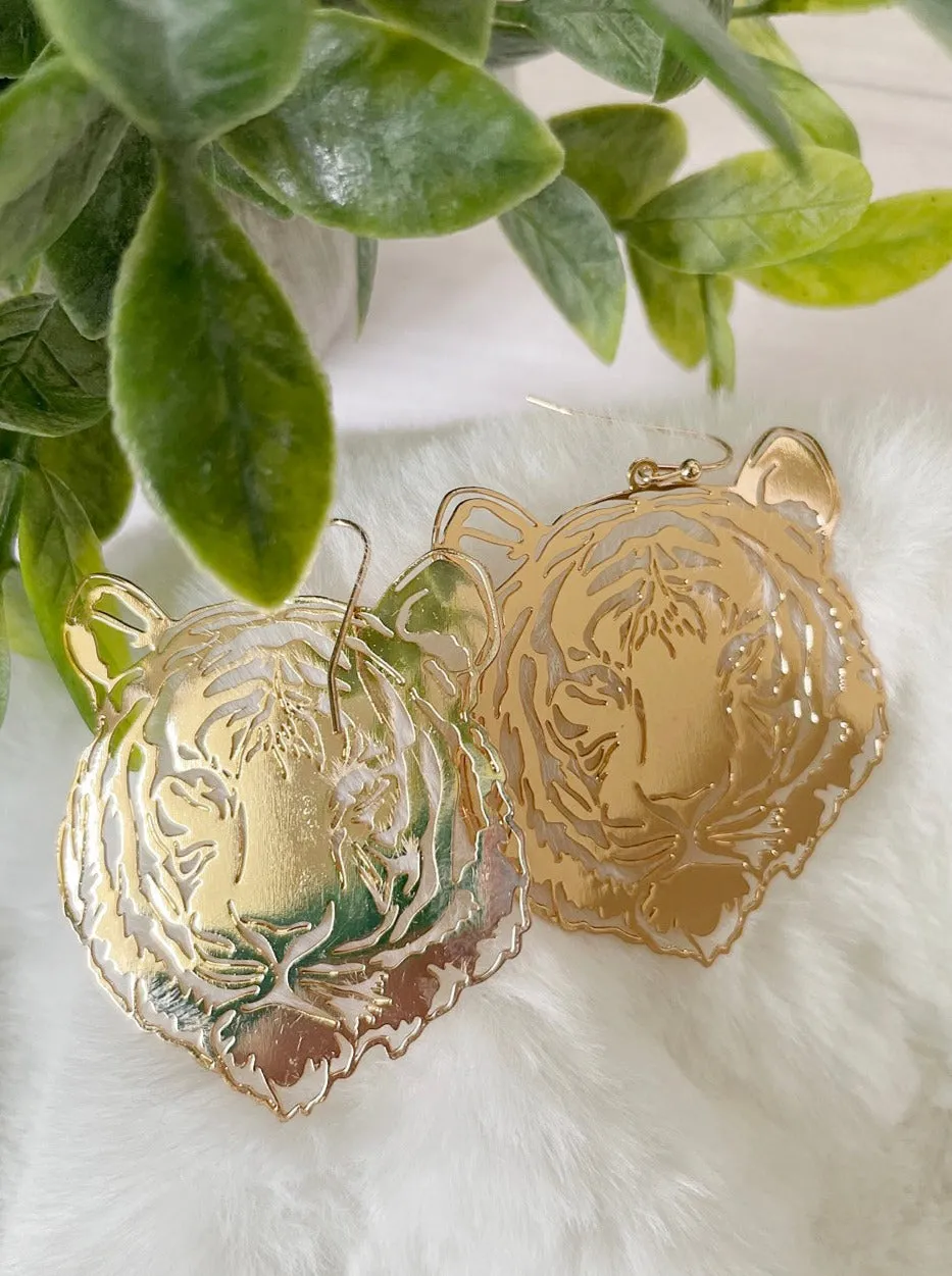 Tiger Earrings/Tiger Face Earrings