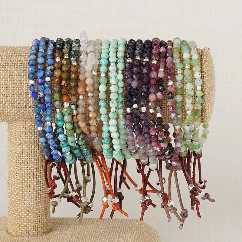 Tiny Mantras Bracelet - Pink Tourmaline | Daily Intention Bracelet