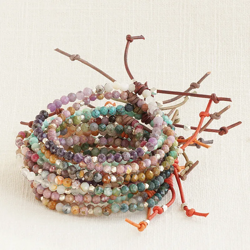Tiny Mantras Bracelet - Pink Tourmaline | Daily Intention Bracelet