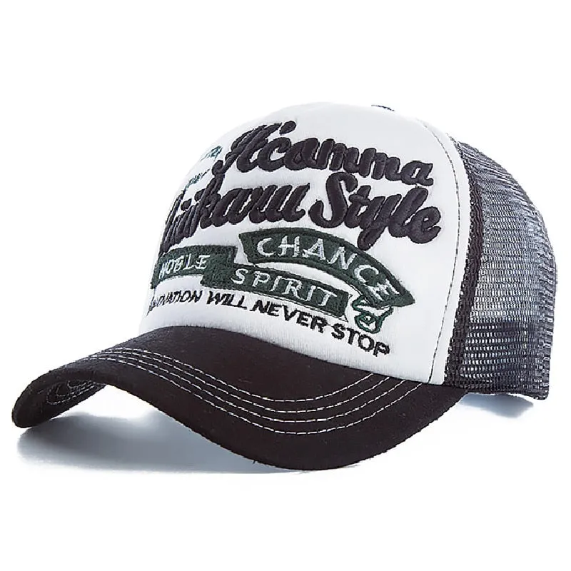 Trend Quality Baseball Cap Men And Women Spring Mesh Snapback Noble Spirit High-end Embroidery Summer Cotton Hat Cap