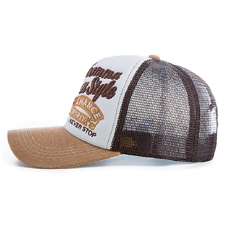 Trend Quality Baseball Cap Men And Women Spring Mesh Snapback Noble Spirit High-end Embroidery Summer Cotton Hat Cap