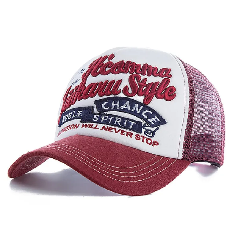 Trend Quality Baseball Cap Men And Women Spring Mesh Snapback Noble Spirit High-end Embroidery Summer Cotton Hat Cap