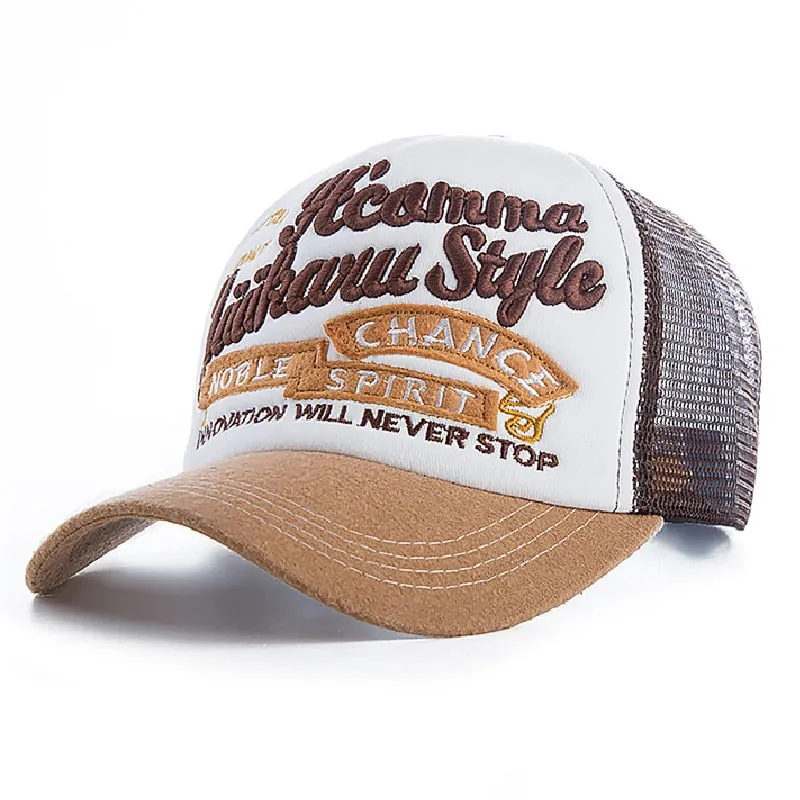 Trend Quality Baseball Cap Men And Women Spring Mesh Snapback Noble Spirit High-end Embroidery Summer Cotton Hat Cap