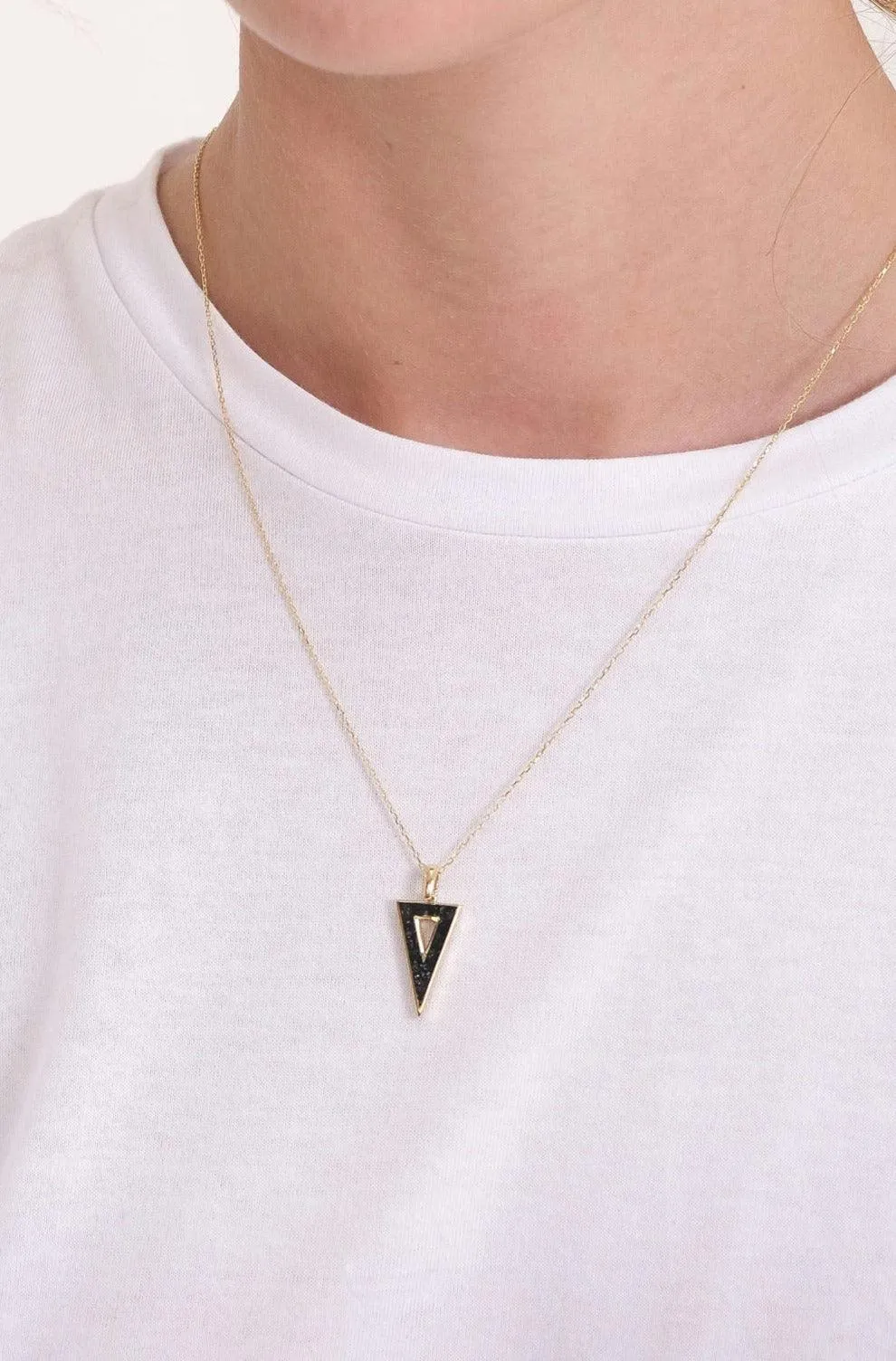 Triangle Gemstone Necklace