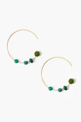 Turquoise Mix Gaia Hoops