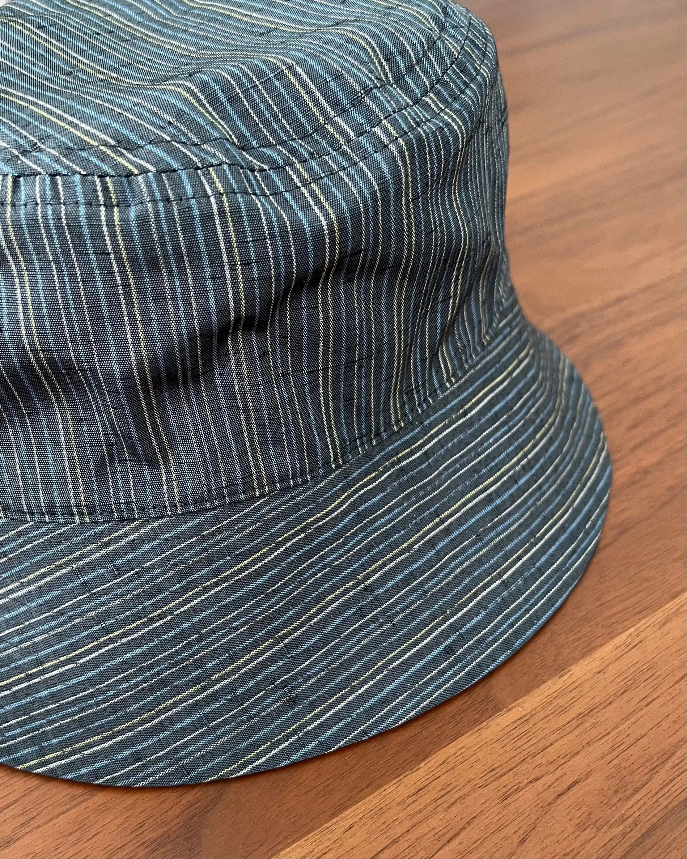 UPCYCLED KIMONO BUCKET HAT・ORANGE オレンジ