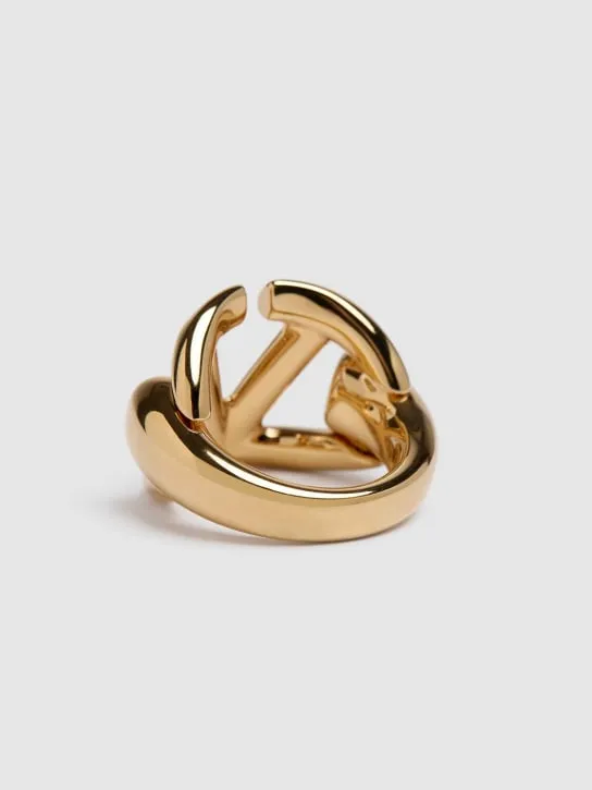 Valentino Garavani   V logo Moon band ring 