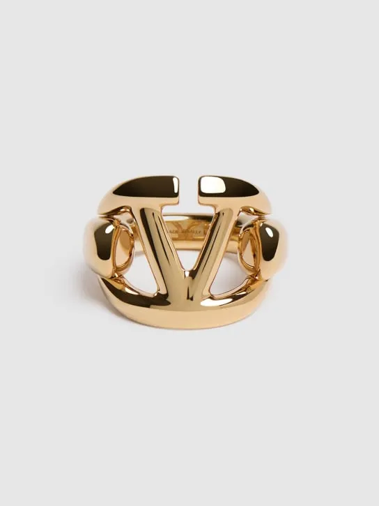 Valentino Garavani   V logo Moon band ring 