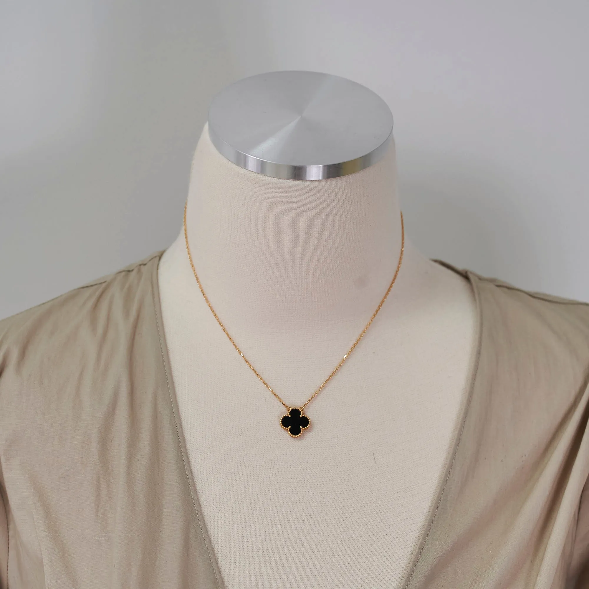 Van Cleef and Arpels VCA Onyx Necklace