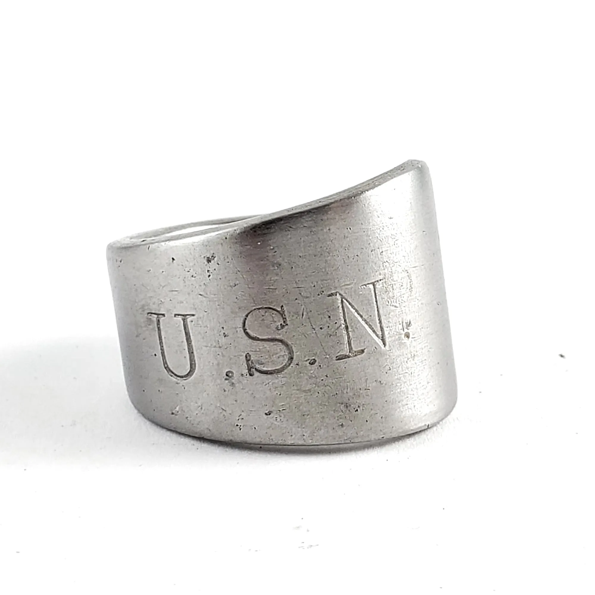 Vintage US Navy Stainless Steel Spoon Ring
