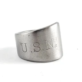 Vintage US Navy Stainless Steel Spoon Ring