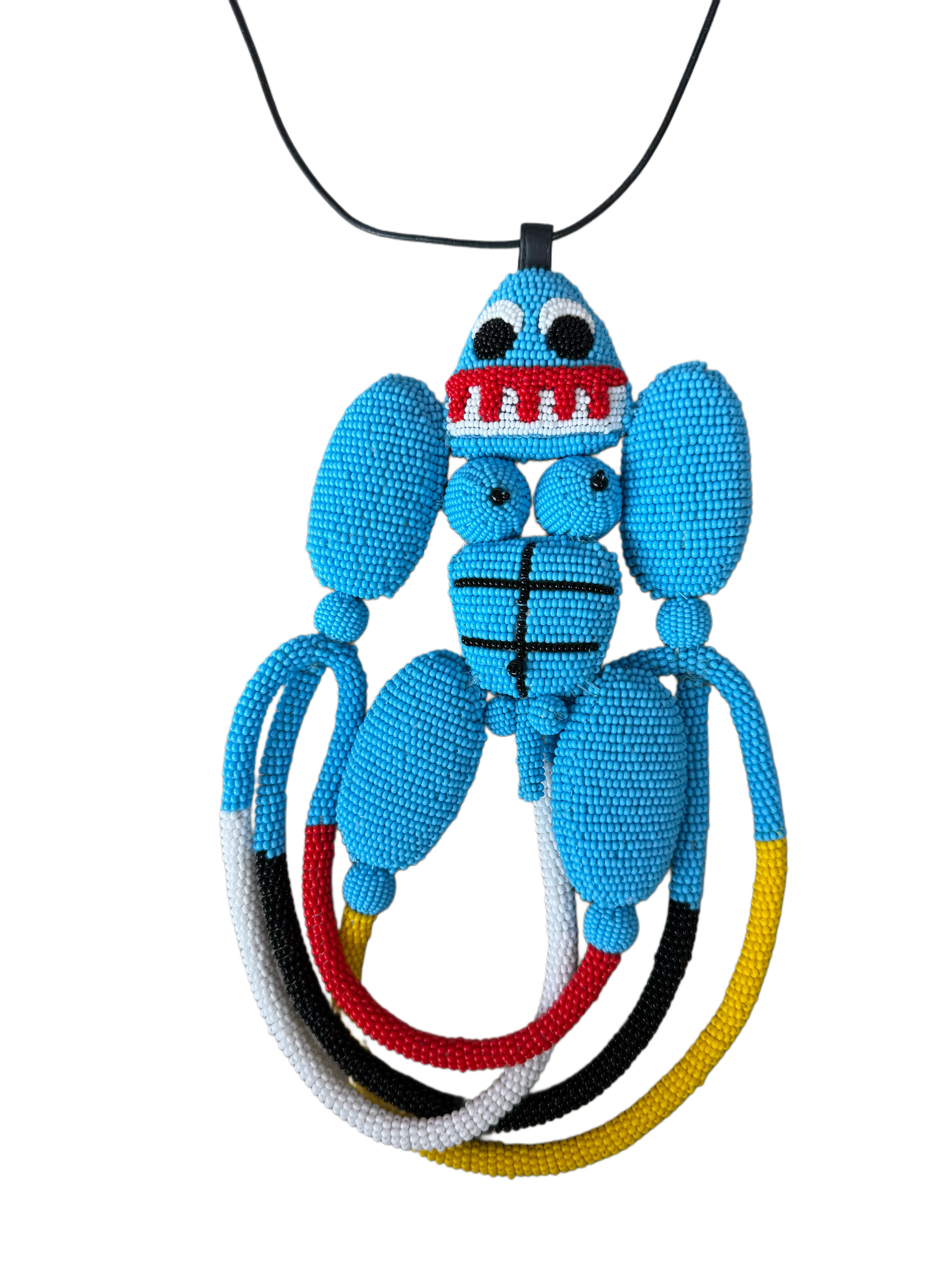 Walter Van Beirendonck Muscle Tube Man Necklace Blue