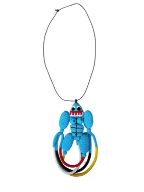 Walter Van Beirendonck Muscle Tube Man Necklace Blue
