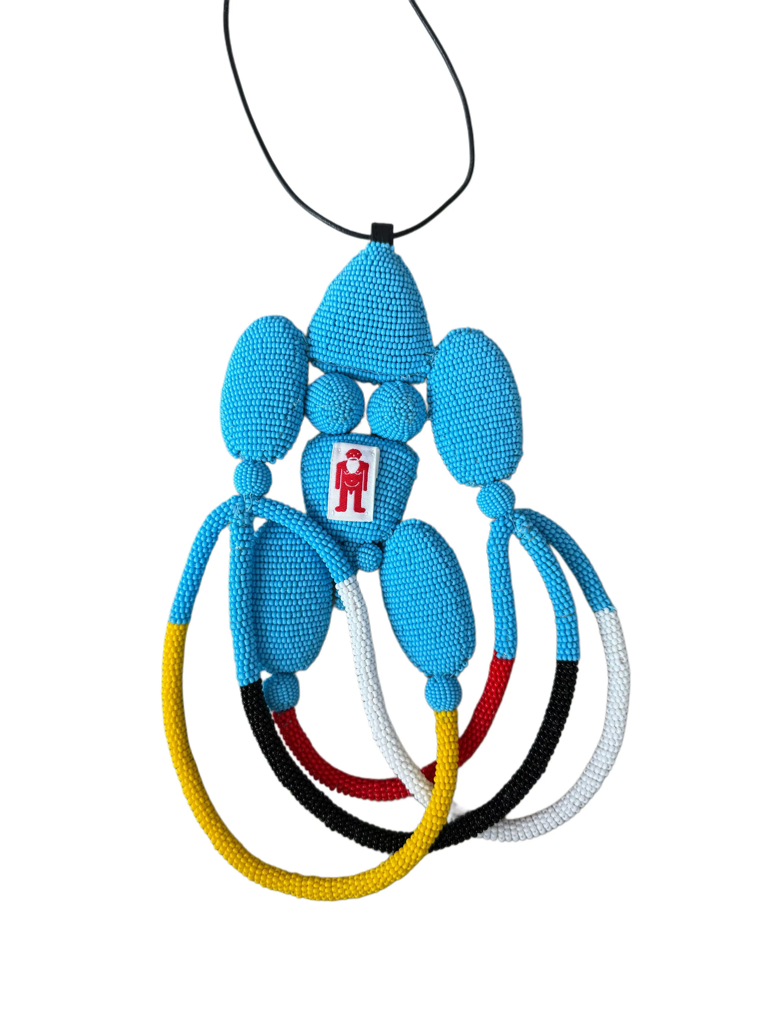 Walter Van Beirendonck Muscle Tube Man Necklace Blue