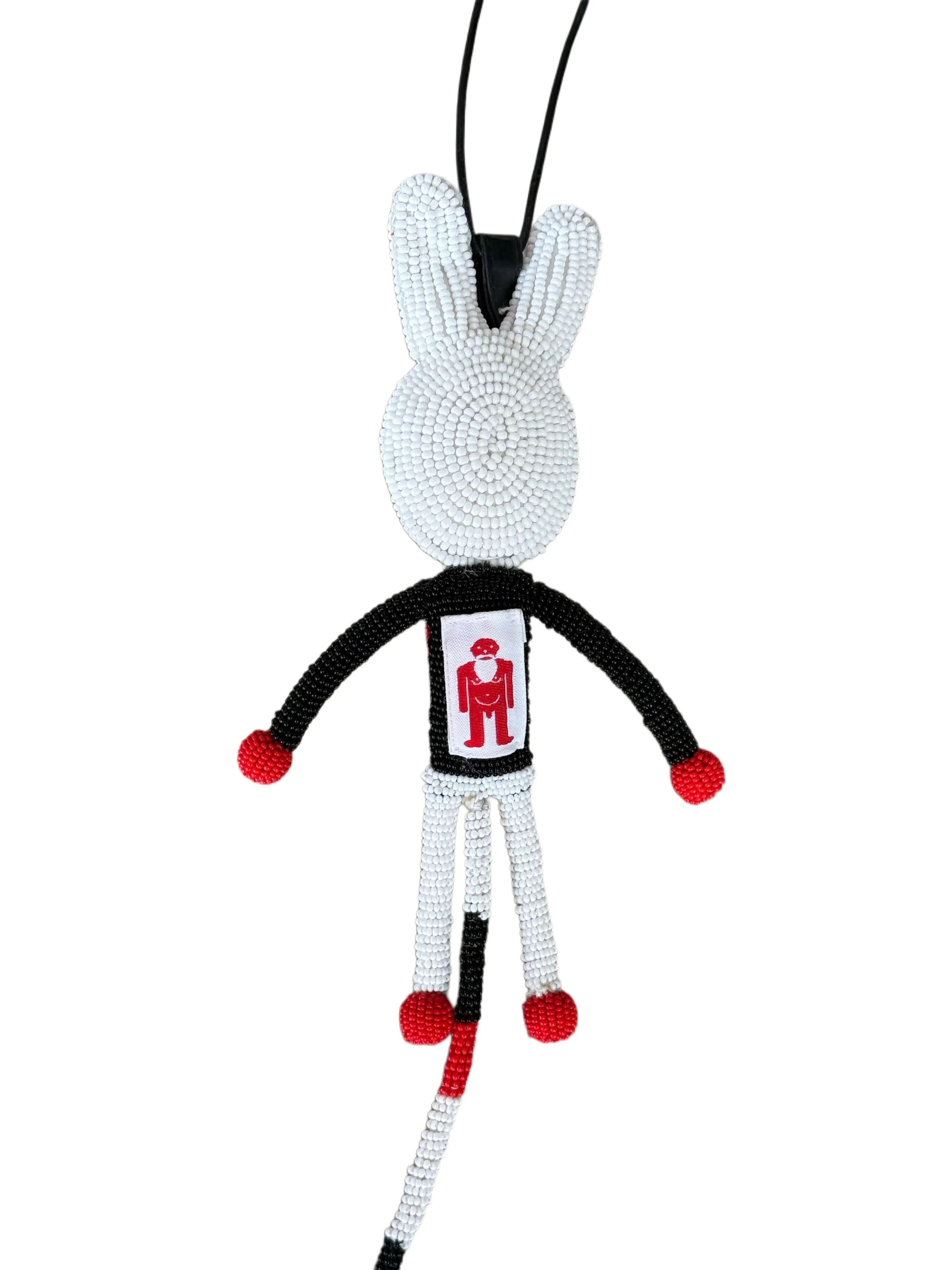 Walter Van Beirendonck Tube Rabbit Necklace Blue