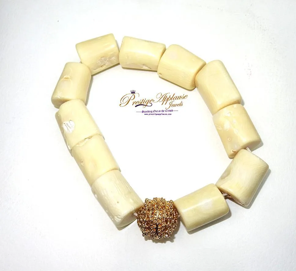 White Coral Bracelet Bead Jewellery