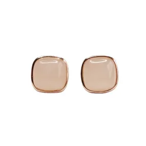 White Jade Fortune's Favor Silver Earrings
