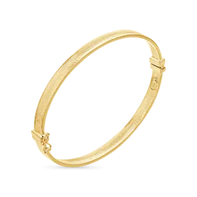 Wide Crescent Cut Bangle (5mm)