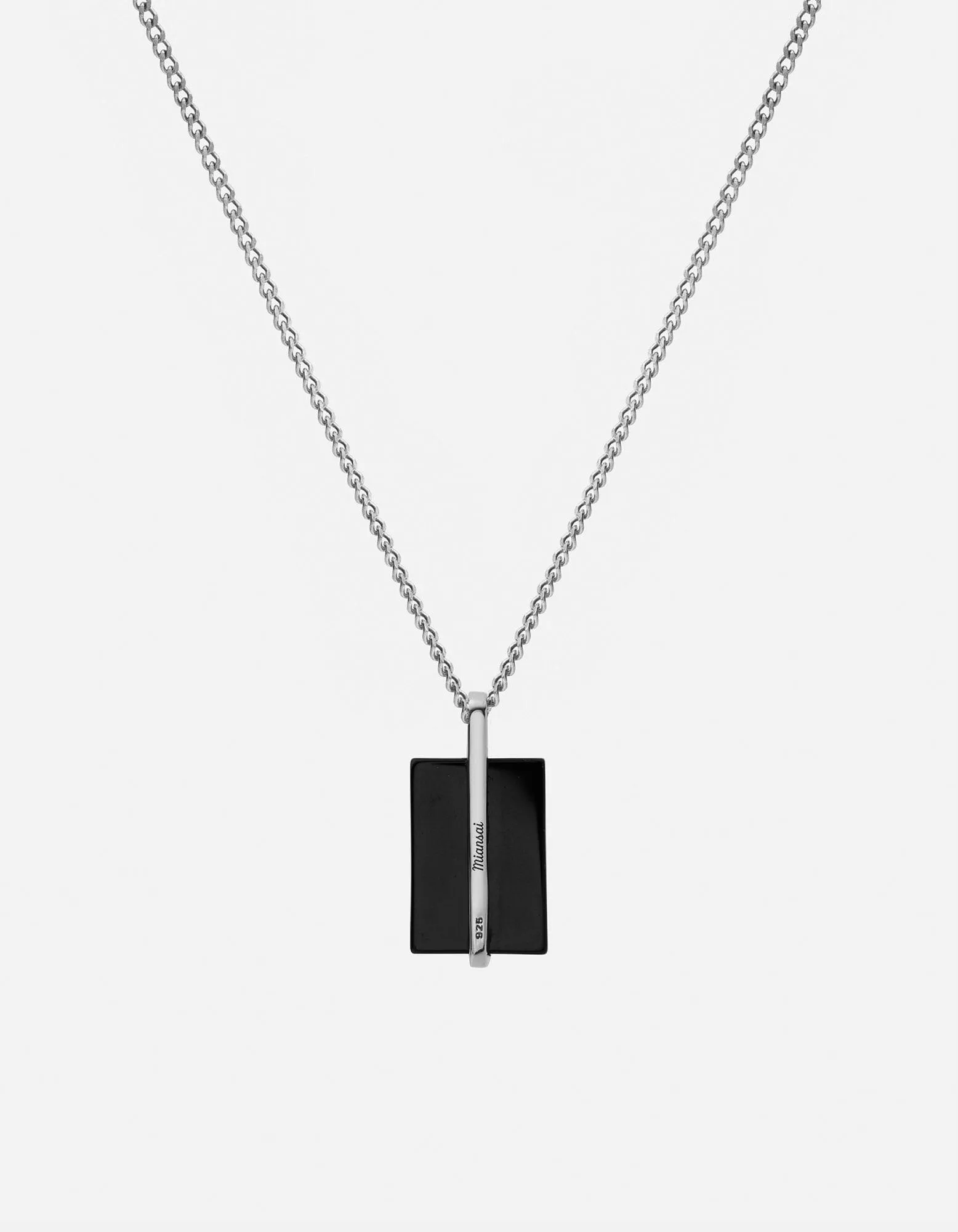 Wolf Onyx Necklace, Sterling Silver